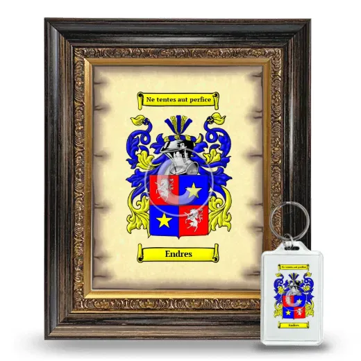 Endres Framed Coat of Arms and Keychain - Heirloom