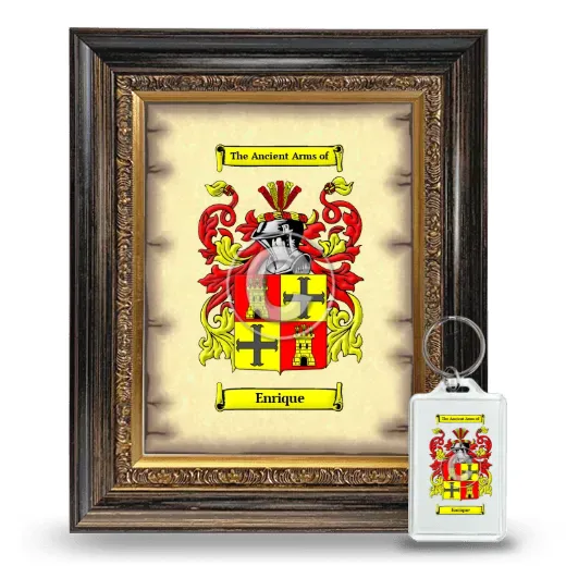 Enrique Framed Coat of Arms and Keychain - Heirloom