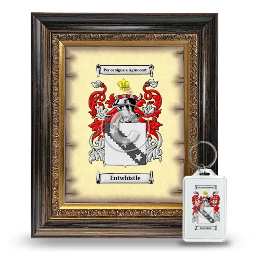 Entwhistle Framed Coat of Arms and Keychain - Heirloom