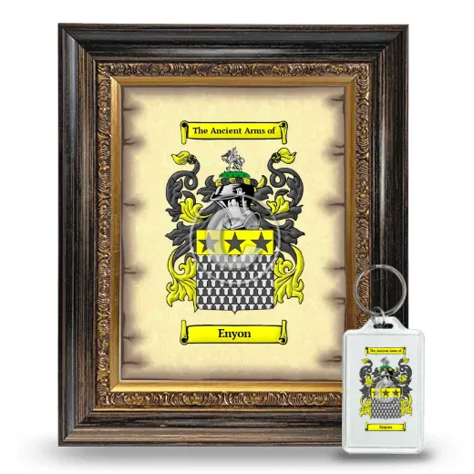 Enyon Framed Coat of Arms and Keychain - Heirloom