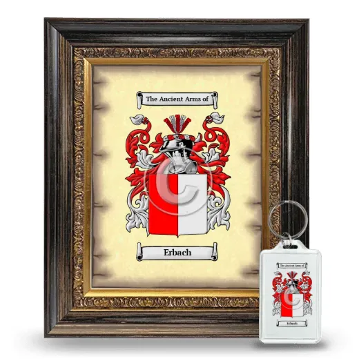 Erbach Framed Coat of Arms and Keychain - Heirloom