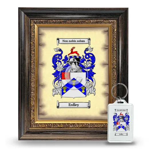 Erdley Framed Coat of Arms and Keychain - Heirloom