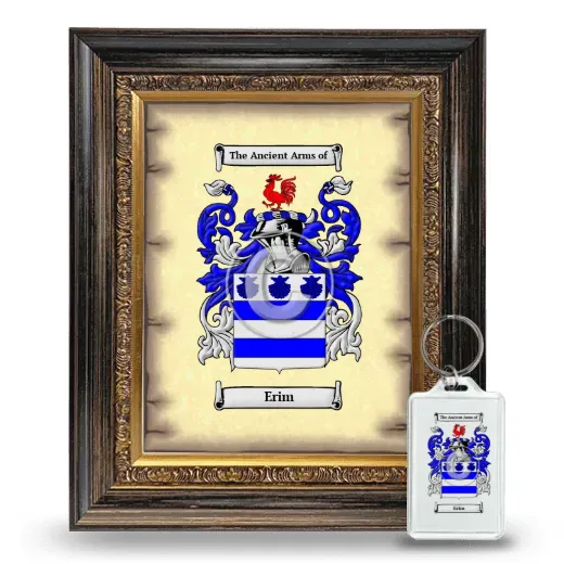 Erim Framed Coat of Arms and Keychain - Heirloom