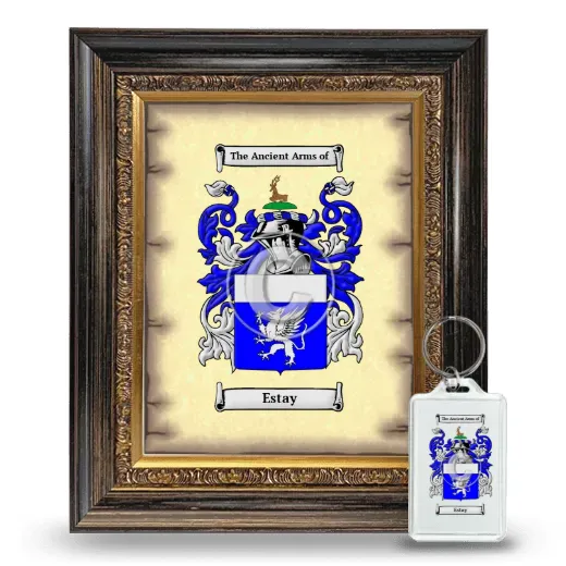 Estay Framed Coat of Arms and Keychain - Heirloom