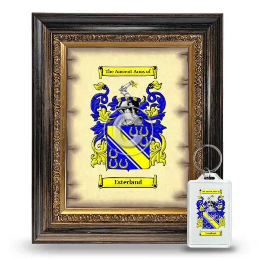 Esterland Framed Coat of Arms and Keychain - Heirloom