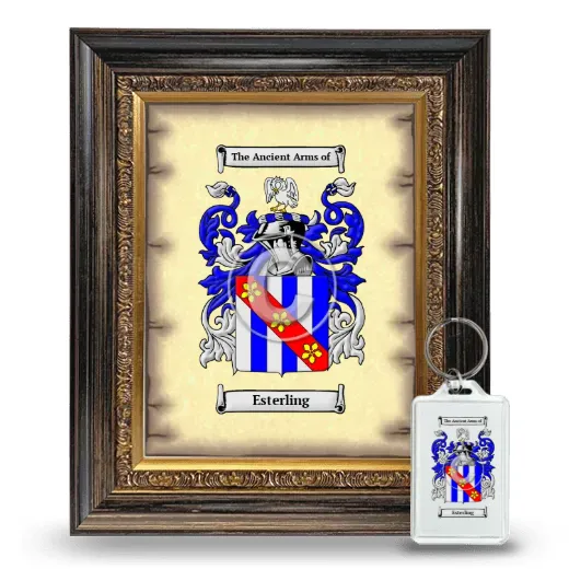 Esterling Framed Coat of Arms and Keychain - Heirloom