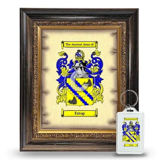 Estop Framed Coat of Arms and Keychain - Heirloom