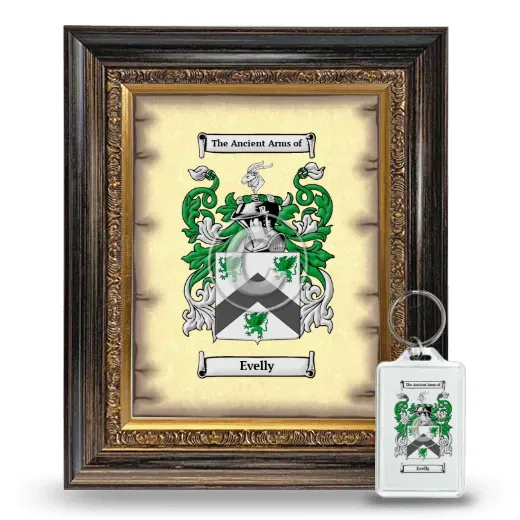 Evelly Framed Coat of Arms and Keychain - Heirloom