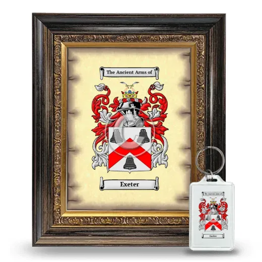 Exeter Framed Coat of Arms and Keychain - Heirloom