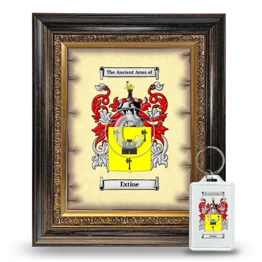 Extine Framed Coat of Arms and Keychain - Heirloom