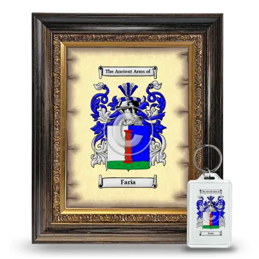 Faria Framed Coat of Arms and Keychain - Heirloom