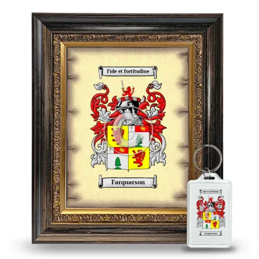 Farquarson Framed Coat of Arms and Keychain - Heirloom