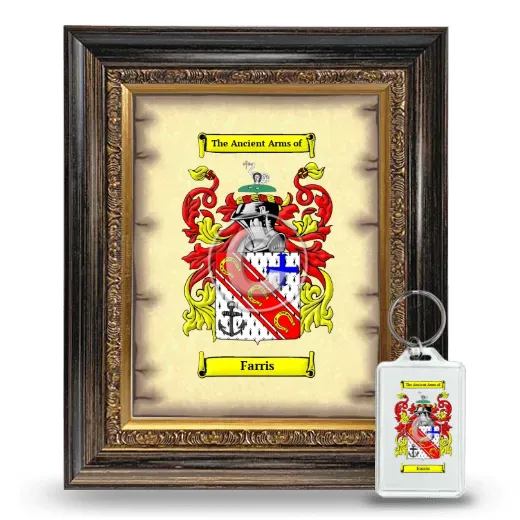 Farris Framed Coat of Arms and Keychain - Heirloom
