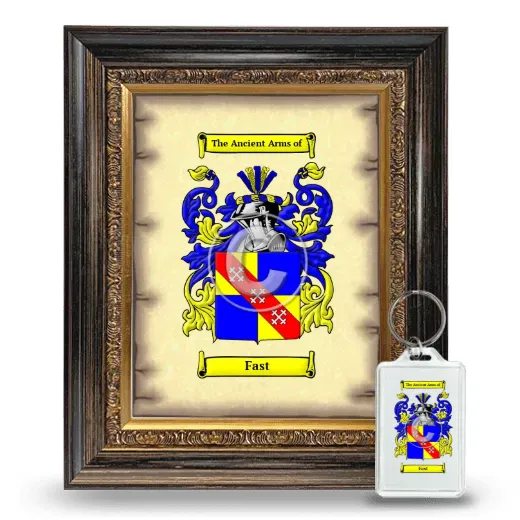 Fast Framed Coat of Arms and Keychain - Heirloom