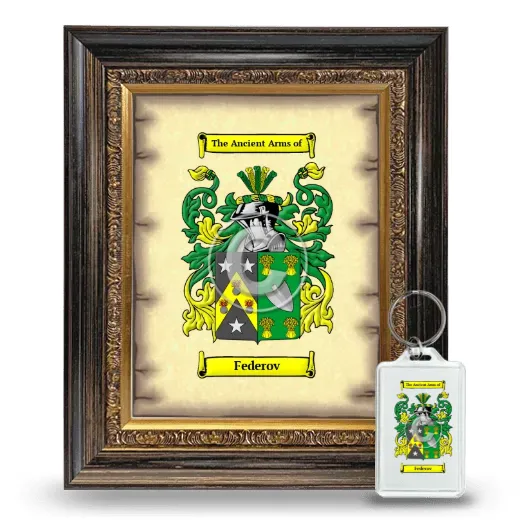 Federov Framed Coat of Arms and Keychain - Heirloom
