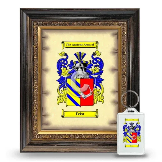 Feist Framed Coat of Arms and Keychain - Heirloom