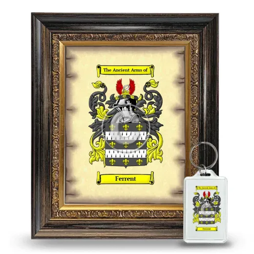 Ferrent Framed Coat of Arms and Keychain - Heirloom