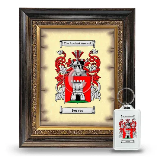 Ferver Framed Coat of Arms and Keychain - Heirloom