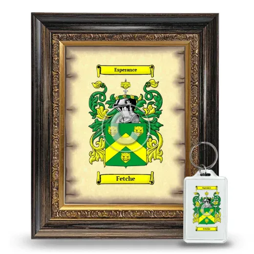 Fetche Framed Coat of Arms and Keychain - Heirloom