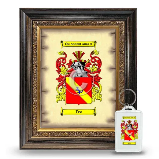 Fez Framed Coat of Arms and Keychain - Heirloom
