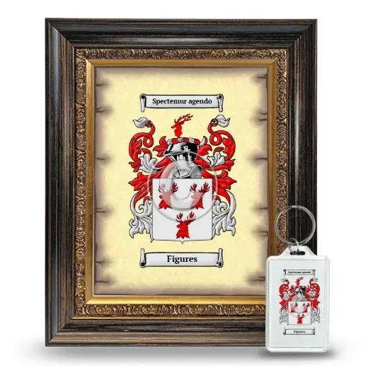 Figures Framed Coat of Arms and Keychain - Heirloom