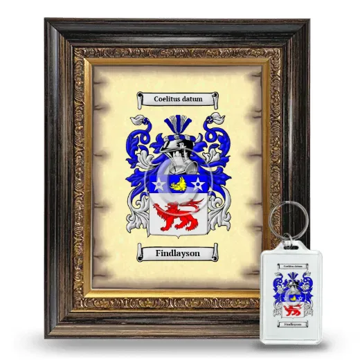 Findlayson Framed Coat of Arms and Keychain - Heirloom