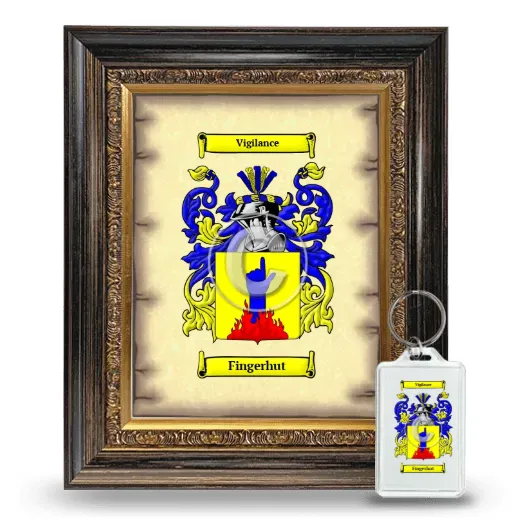 Fingerhut Framed Coat of Arms and Keychain - Heirloom