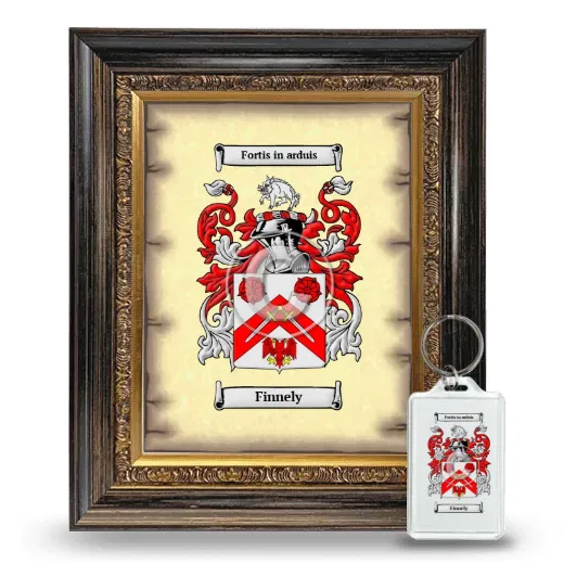 Finnely Framed Coat of Arms and Keychain - Heirloom