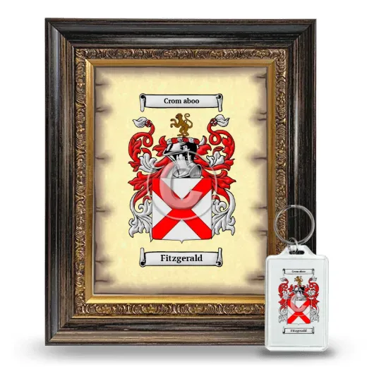 Fitzgerald Framed Coat of Arms and Keychain - Heirloom