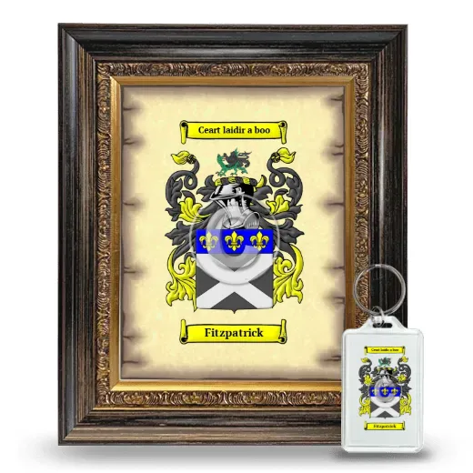 Fitzpatrick Framed Coat of Arms and Keychain - Heirloom