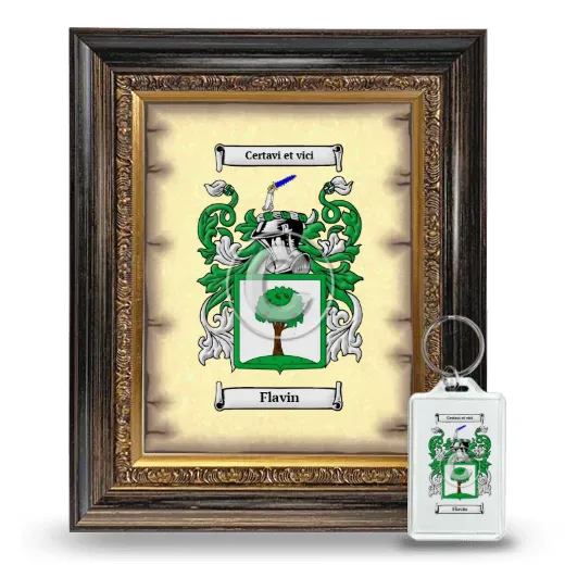 Flavin Framed Coat of Arms and Keychain - Heirloom