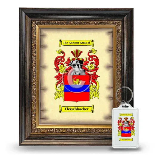 Fleischhacker Framed Coat of Arms and Keychain - Heirloom