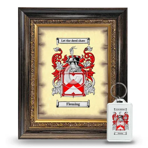 Fleming Framed Coat of Arms and Keychain - Heirloom