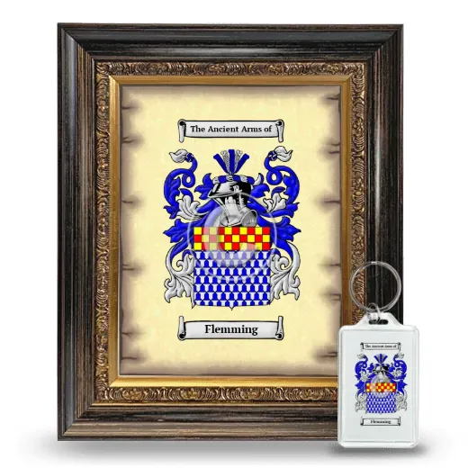 Flemming Framed Coat of Arms and Keychain - Heirloom