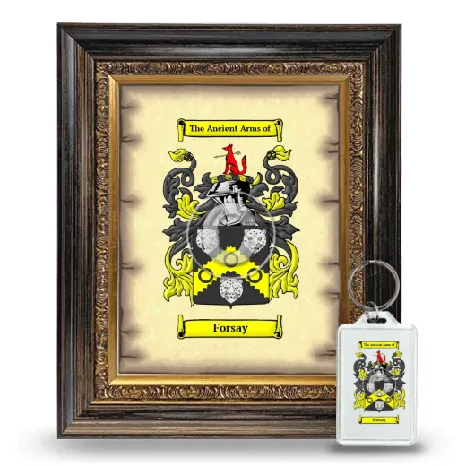 Forsay Framed Coat of Arms and Keychain - Heirloom