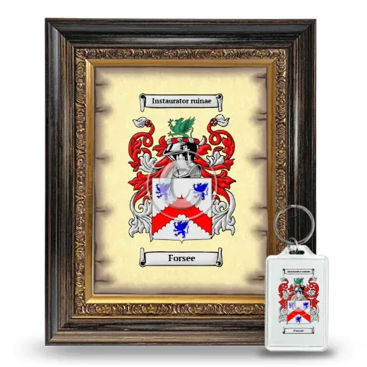 Forsee Framed Coat of Arms and Keychain - Heirloom