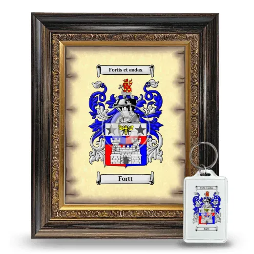 Fortt Framed Coat of Arms and Keychain - Heirloom