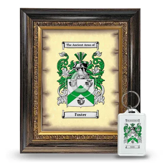 Foster Framed Coat of Arms and Keychain - Heirloom