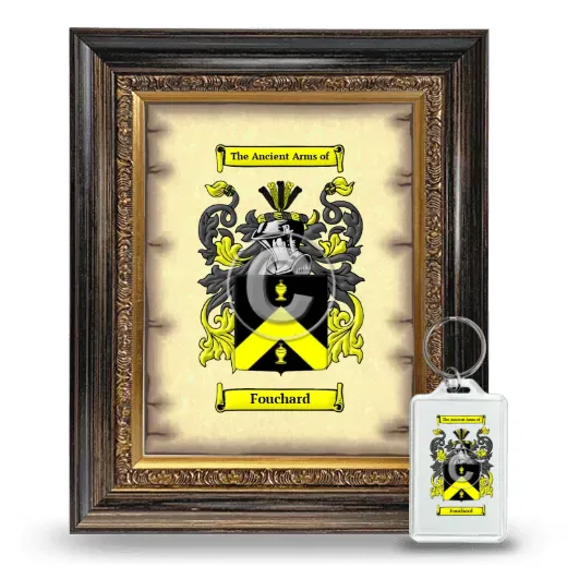 Fouchard Framed Coat of Arms and Keychain - Heirloom