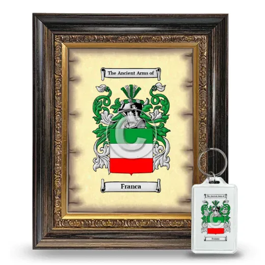 Franca Framed Coat of Arms and Keychain - Heirloom
