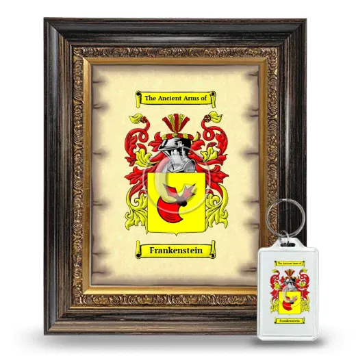 Frankenstein Framed Coat of Arms and Keychain - Heirloom