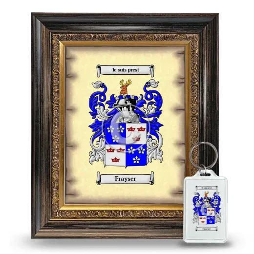Frayser Framed Coat of Arms and Keychain - Heirloom