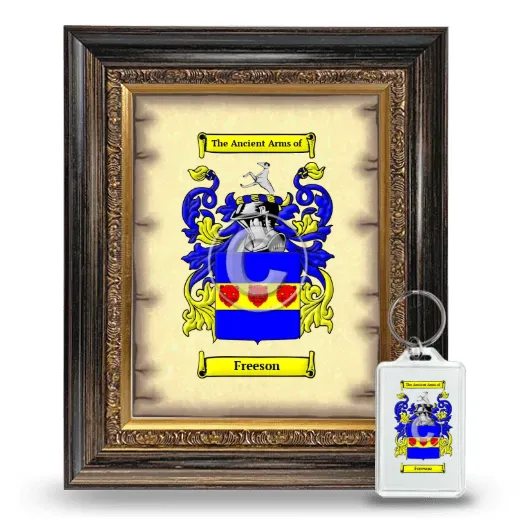 Freeson Framed Coat of Arms and Keychain - Heirloom
