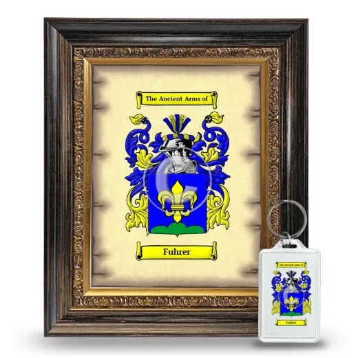 Fuhrer Framed Coat of Arms and Keychain - Heirloom