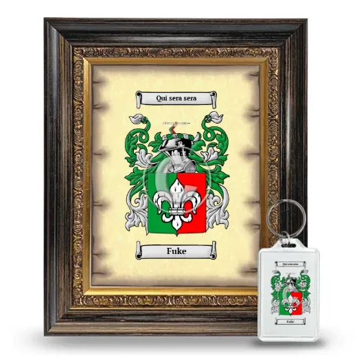 Fuke Framed Coat of Arms and Keychain - Heirloom