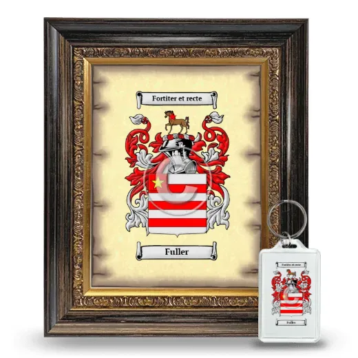 Fuller Framed Coat of Arms and Keychain - Heirloom