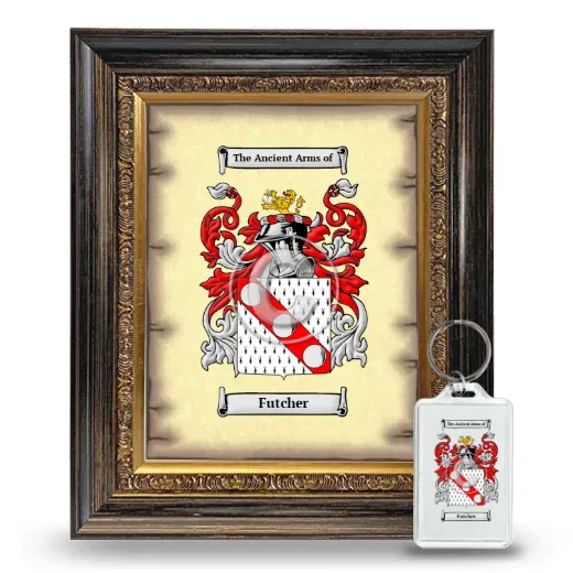 Futcher Framed Coat of Arms and Keychain - Heirloom