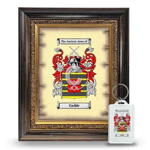 Gadde Framed Coat of Arms and Keychain - Heirloom