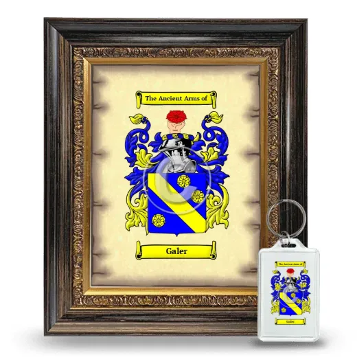 Galer Framed Coat of Arms and Keychain - Heirloom