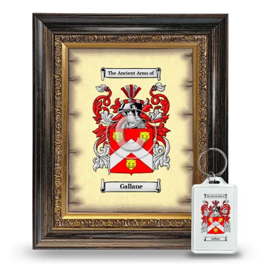 Gallane Framed Coat of Arms and Keychain - Heirloom